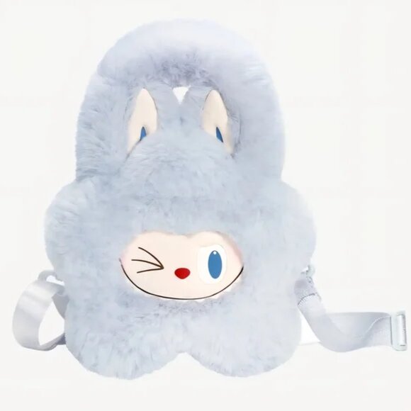 Labubu The Monster Plush Flower Bag- Light Blue Crossbody - Authentic Pop Mart - Picture 1 of 8